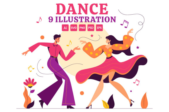 9 FREE Dancer Performing Illustrations