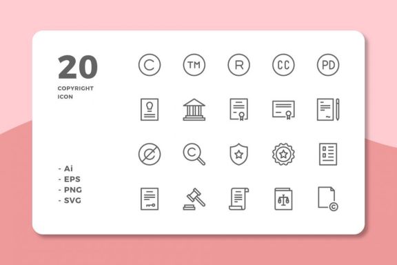 60 Copyright Icons (3 Style)