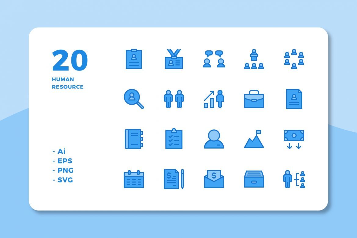 60 Human Resource Icons (3 Style) alt
