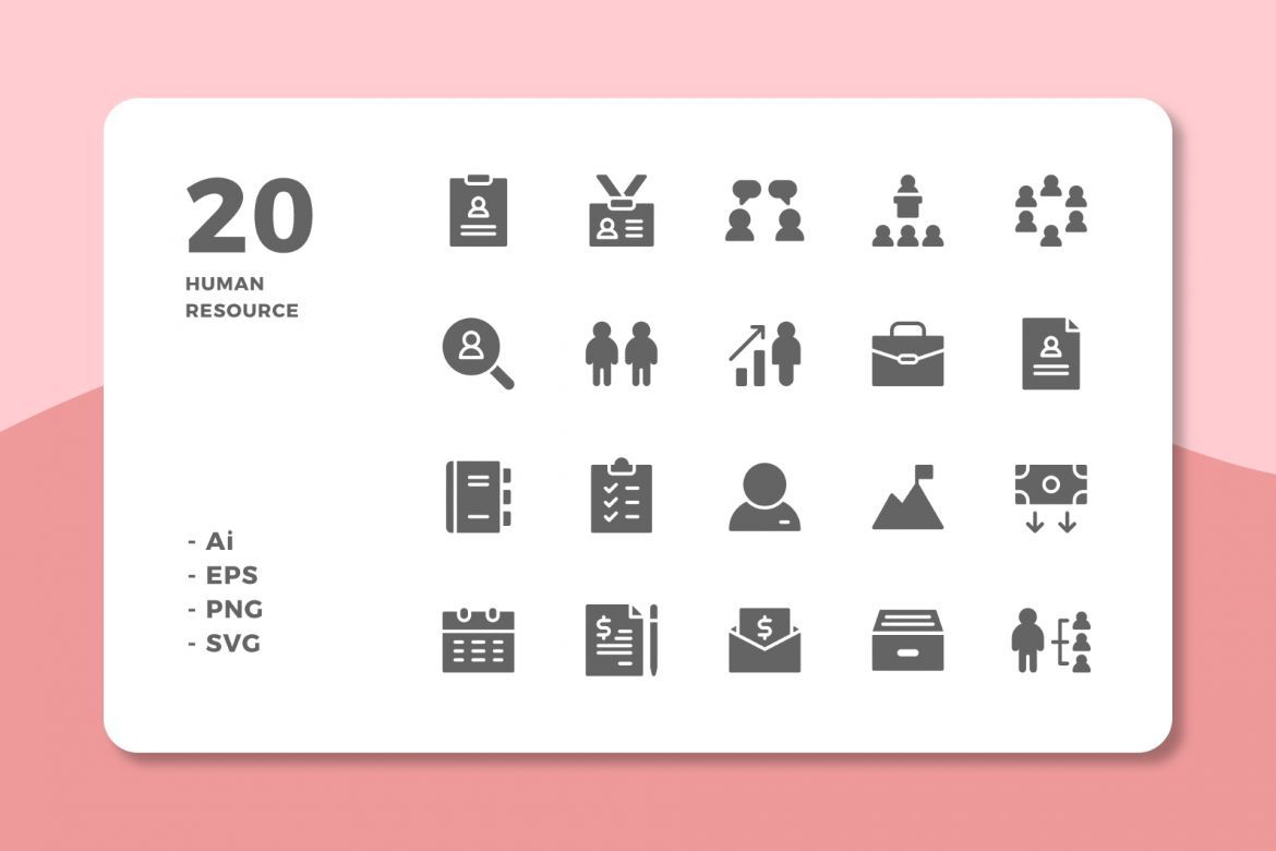 60 Human Resource Icons (3 Style) - view 3