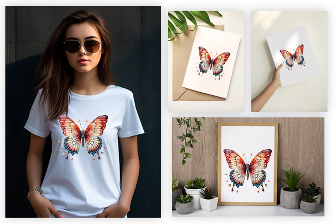 Watercolor Butterfly - FREE Sublimation PNG alternate