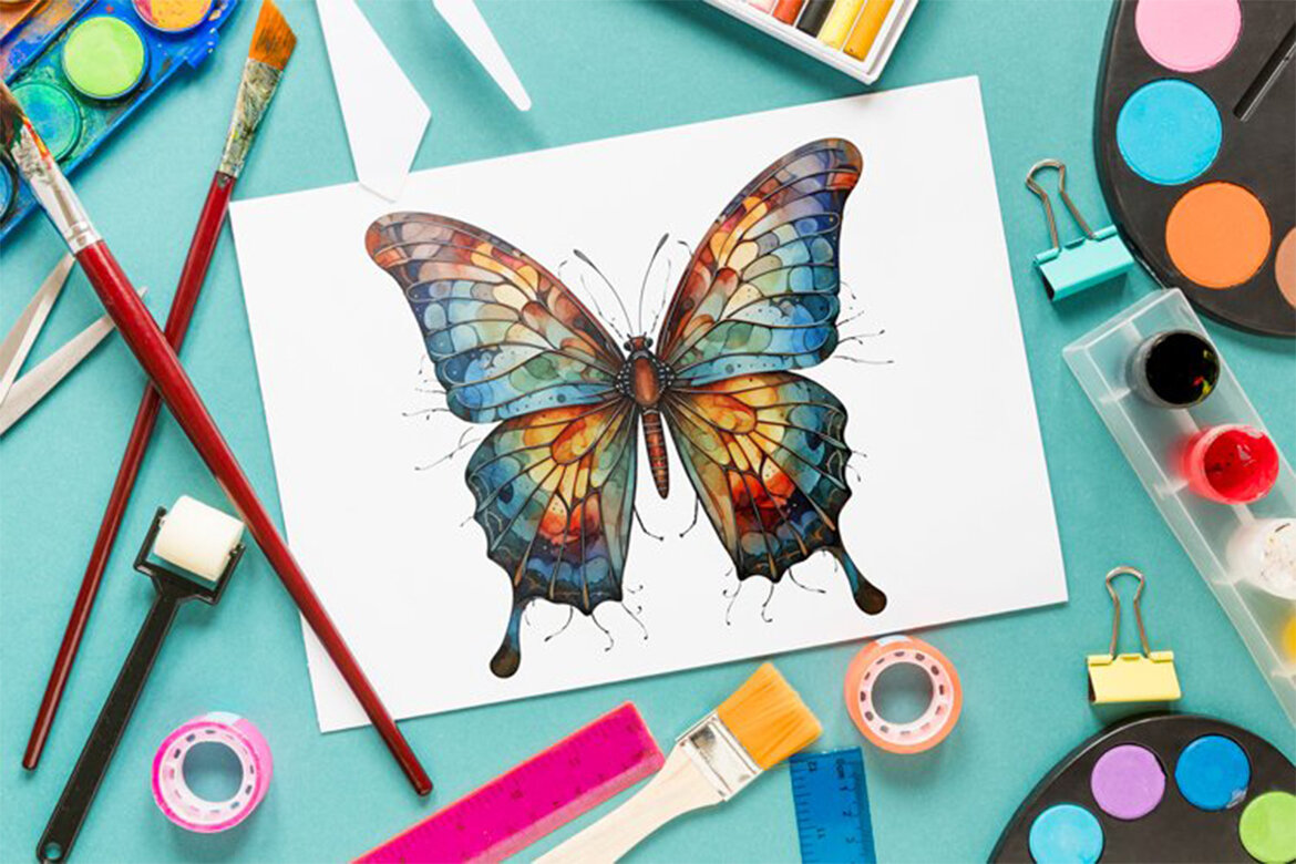 Watercolor Butterfly - FREE Sublimation PNG alternate
