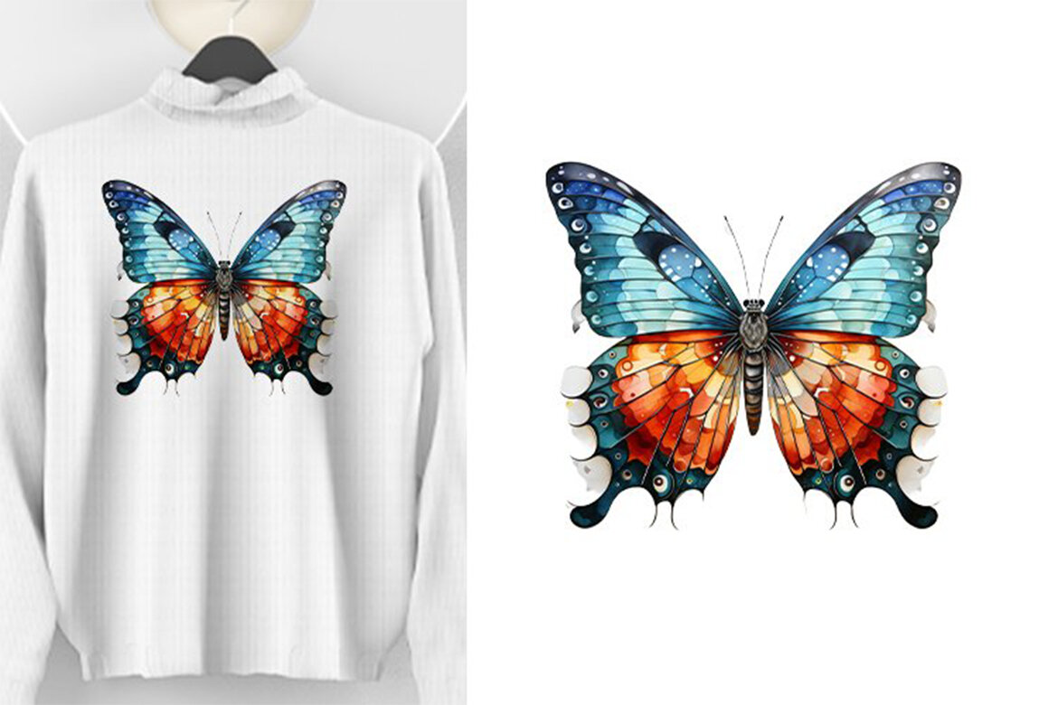 Watercolor Butterfly - FREE Sublimation PNG - view 3