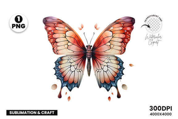 Watercolor Butterfly - FREE Sublimation PNG