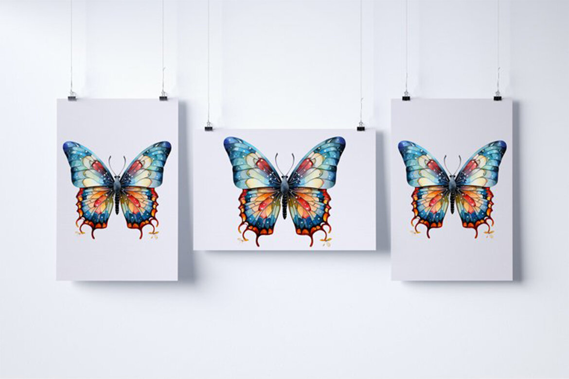 Watercolor Butterfly - FREE Sublimation PNG - view 6