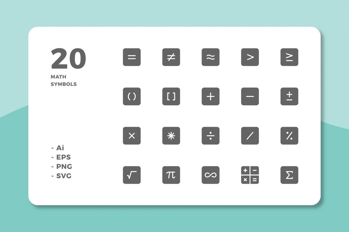 60 Math Symbols (3 Style) - view 3