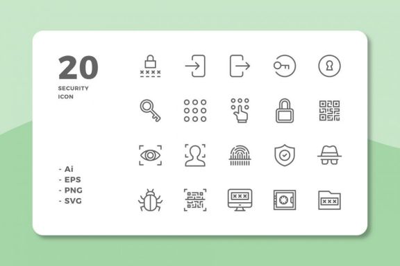 60 Security Icons (3 Style)