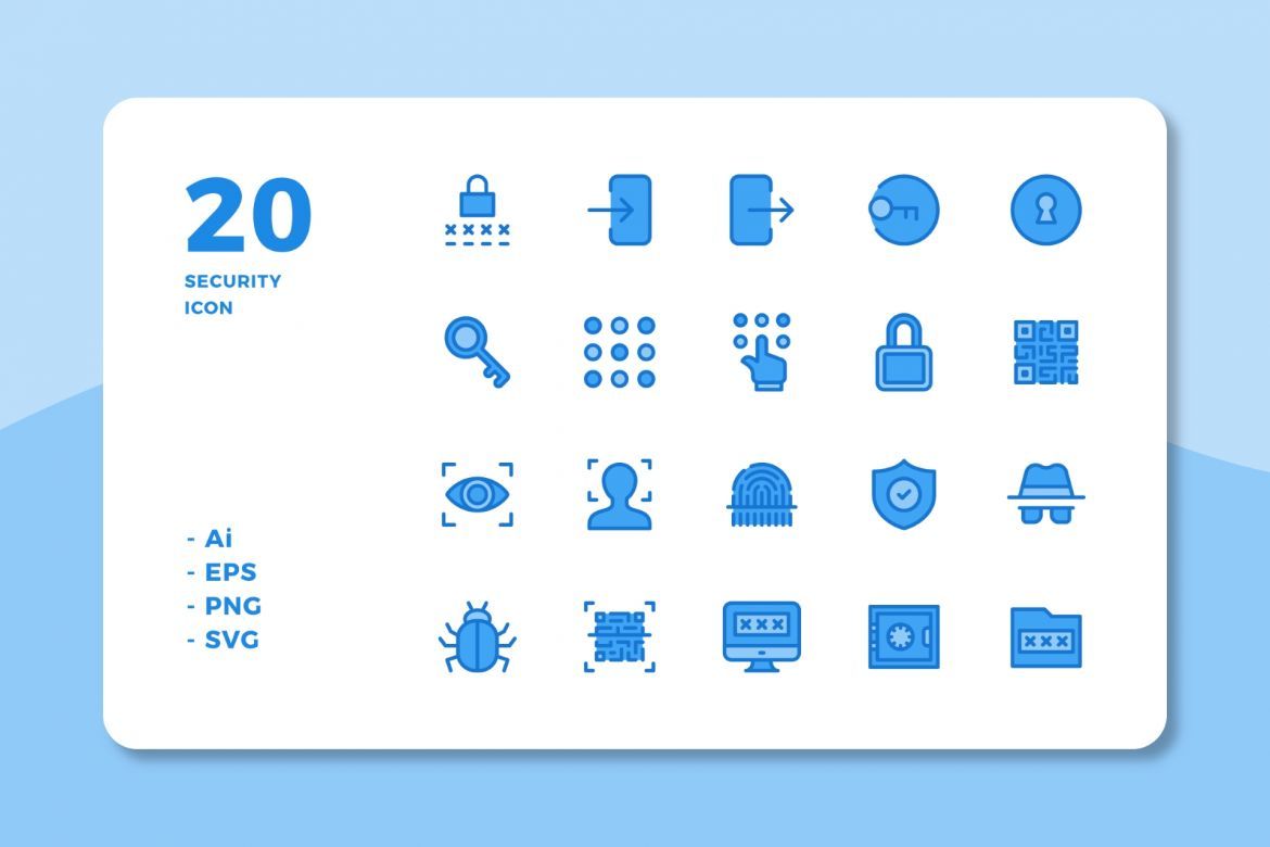 60 Security Icons (3 Style) alt