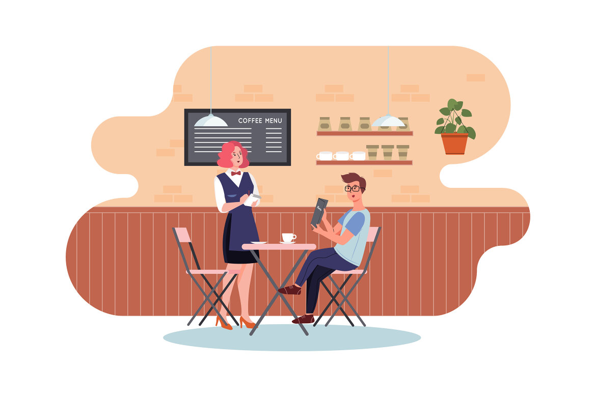 M162_Coffee shop FREE Illustrations alternate