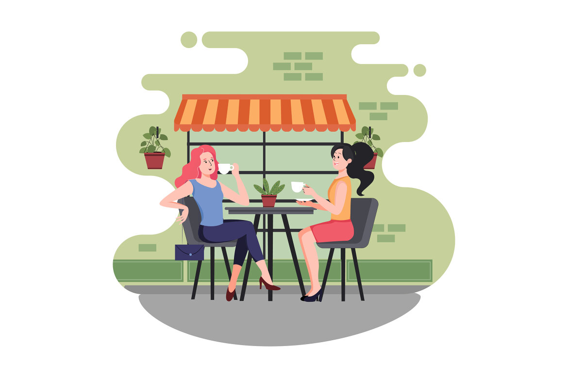 M162_Coffee shop FREE Illustrations - view 8