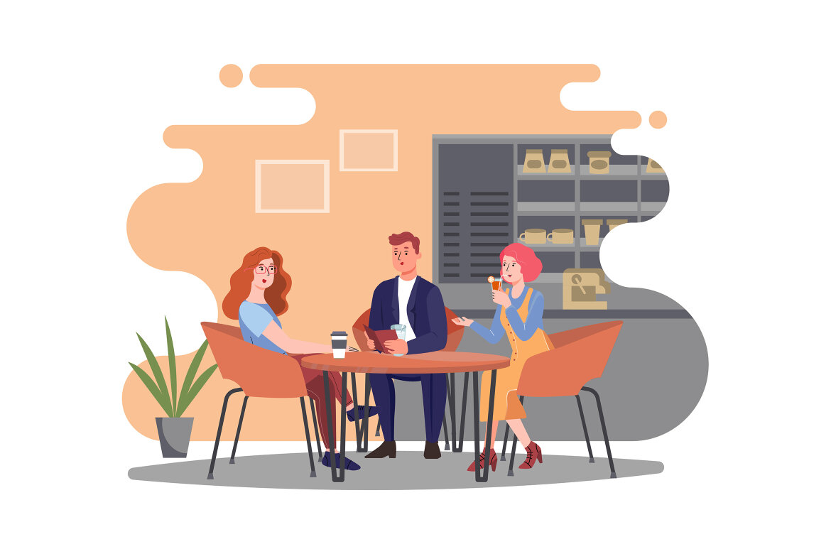 M162_Coffee shop FREE Illustrations - view 7