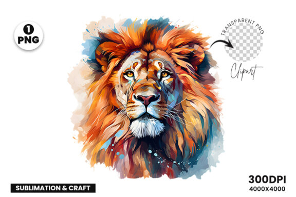 Watercolor Lion FREE Clipart PNG