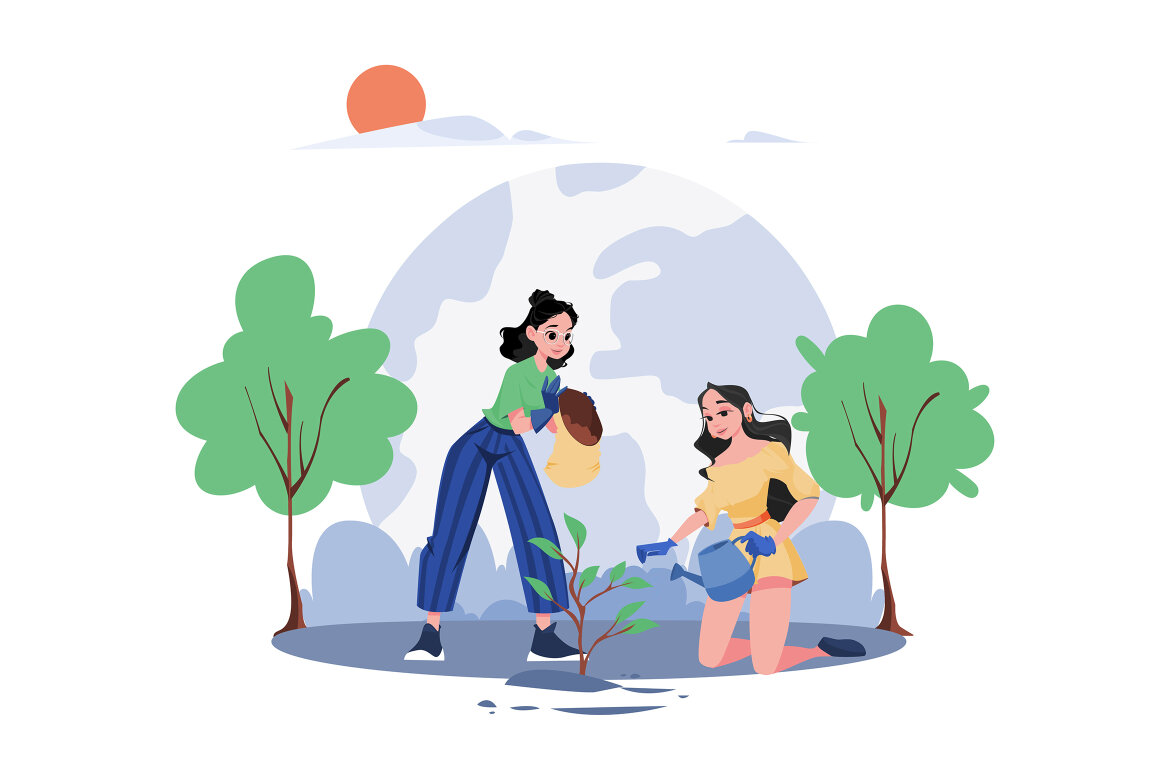 M707_Green Living FREE Illustration Pack - view 4