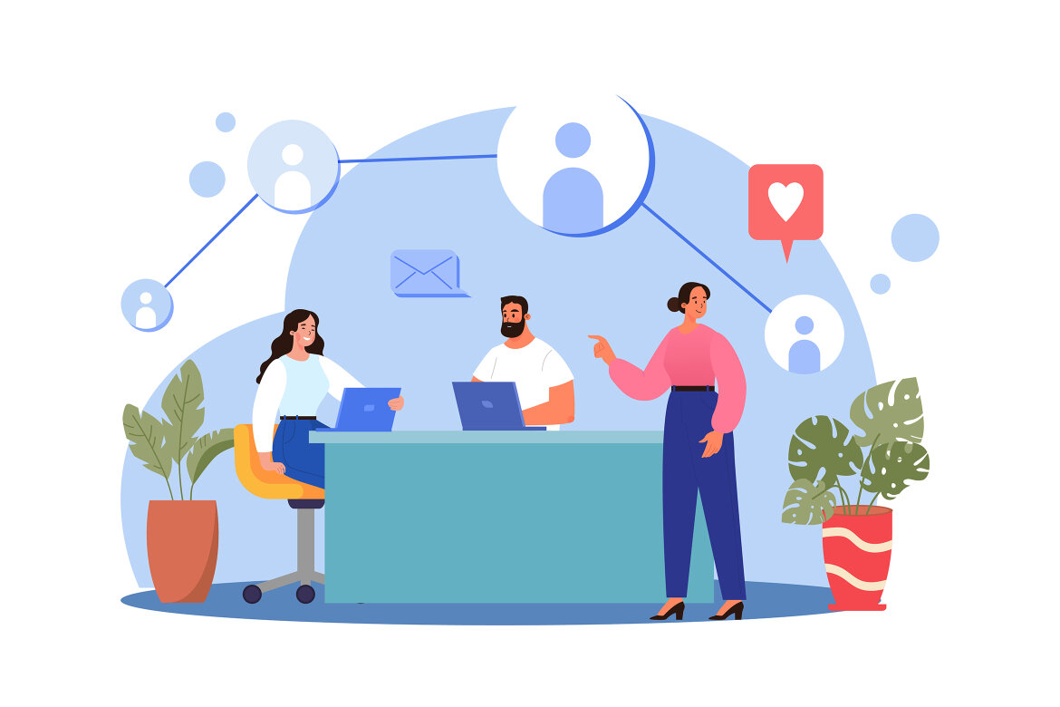 M643_Business Teamwork FREE Illustration Pack - view 9