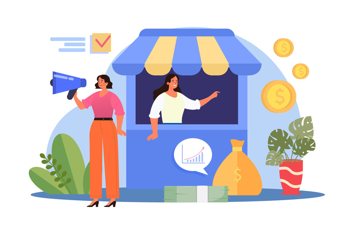 M643_Business Teamwork FREE Illustration Pack - view 7