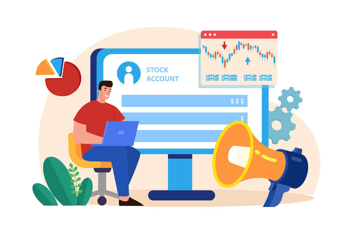 M642_Stock Market FREE Illustration Pack - view 9