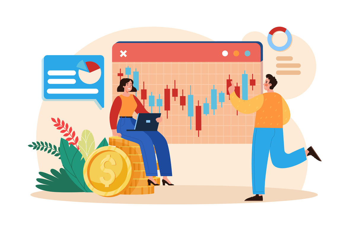 M642_Stock Market FREE Illustration Pack - view 3