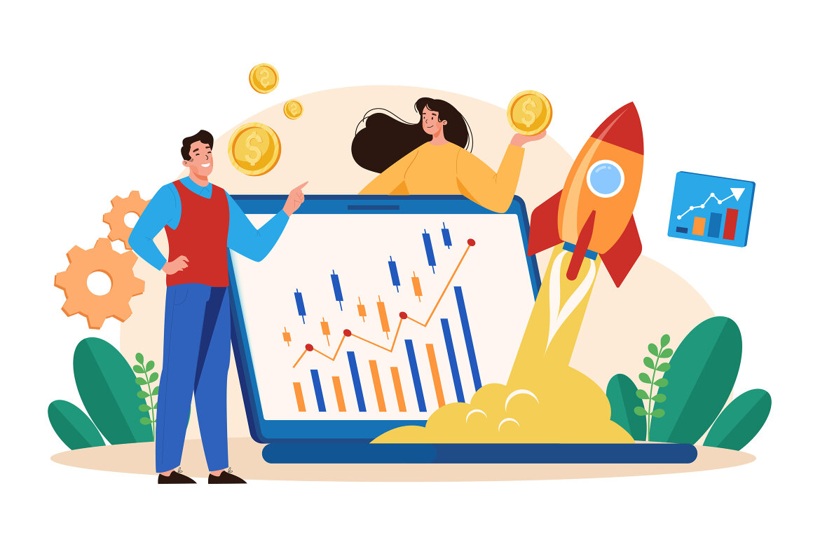 M642_Stock Market FREE Illustration Pack alt