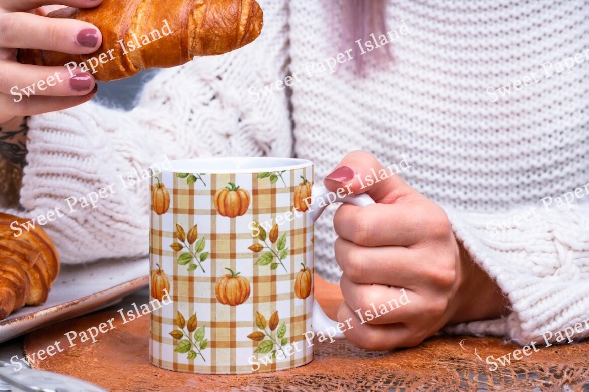 6 Free Digital Papers - Cozy Pumpkin Season - view 6