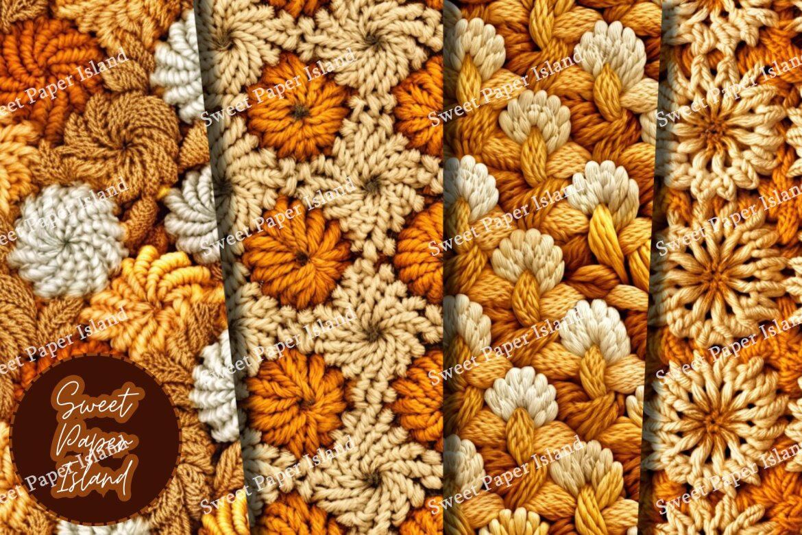 7 Free Digital Papers - Fall Cosy Knitting - view 3