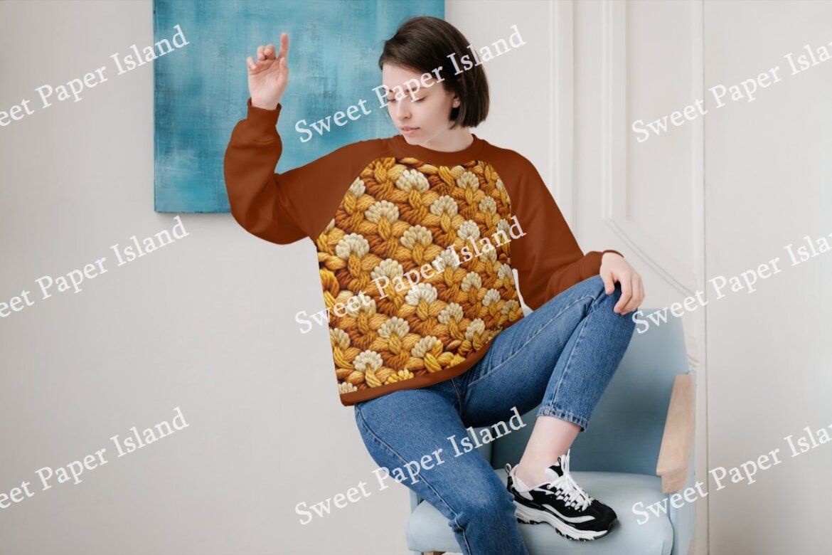 7 Free Digital Papers - Fall Cosy Knitting - view 7