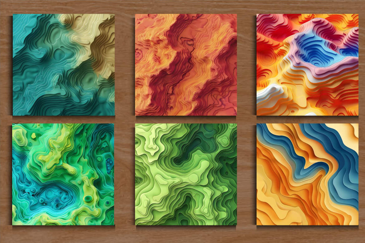 Free 3D Topographic Map Backgrounds - view 3