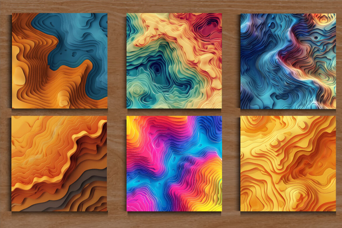 Free 3D Topographic Map Backgrounds - view 4