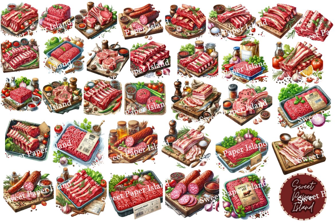 33 Free Cliparts - Meat In Watercolor PNG  alternate