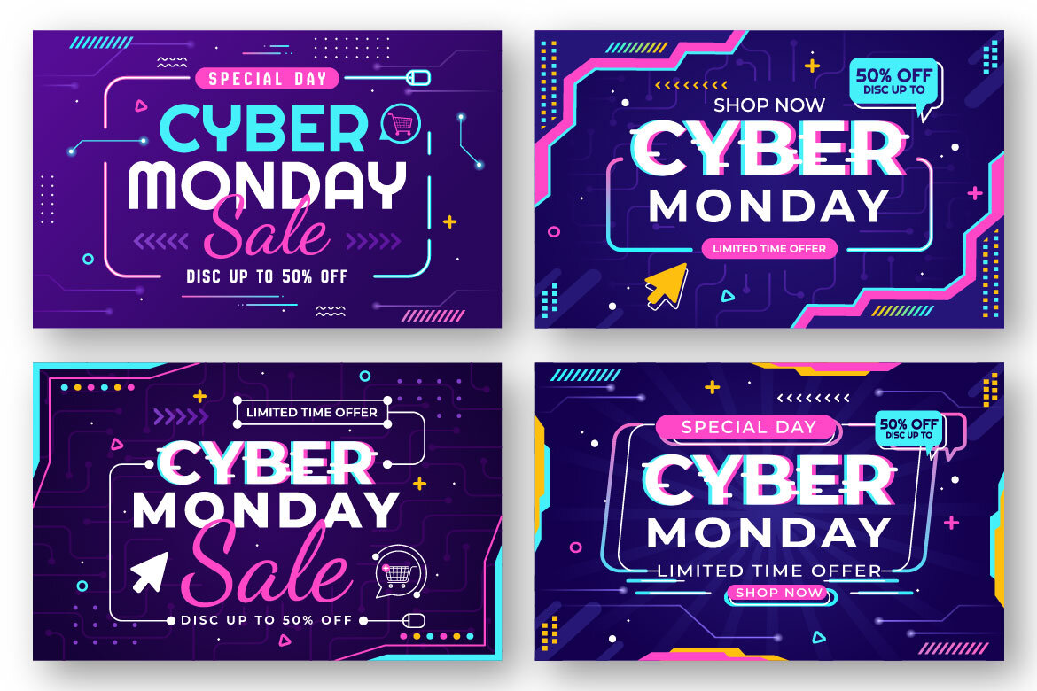 13 Cyber Monday Event FREE Illustrations - view 4