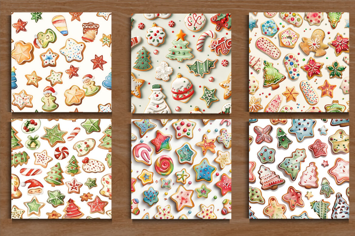 20 Watercolor FREE Christmas Patterns alternate