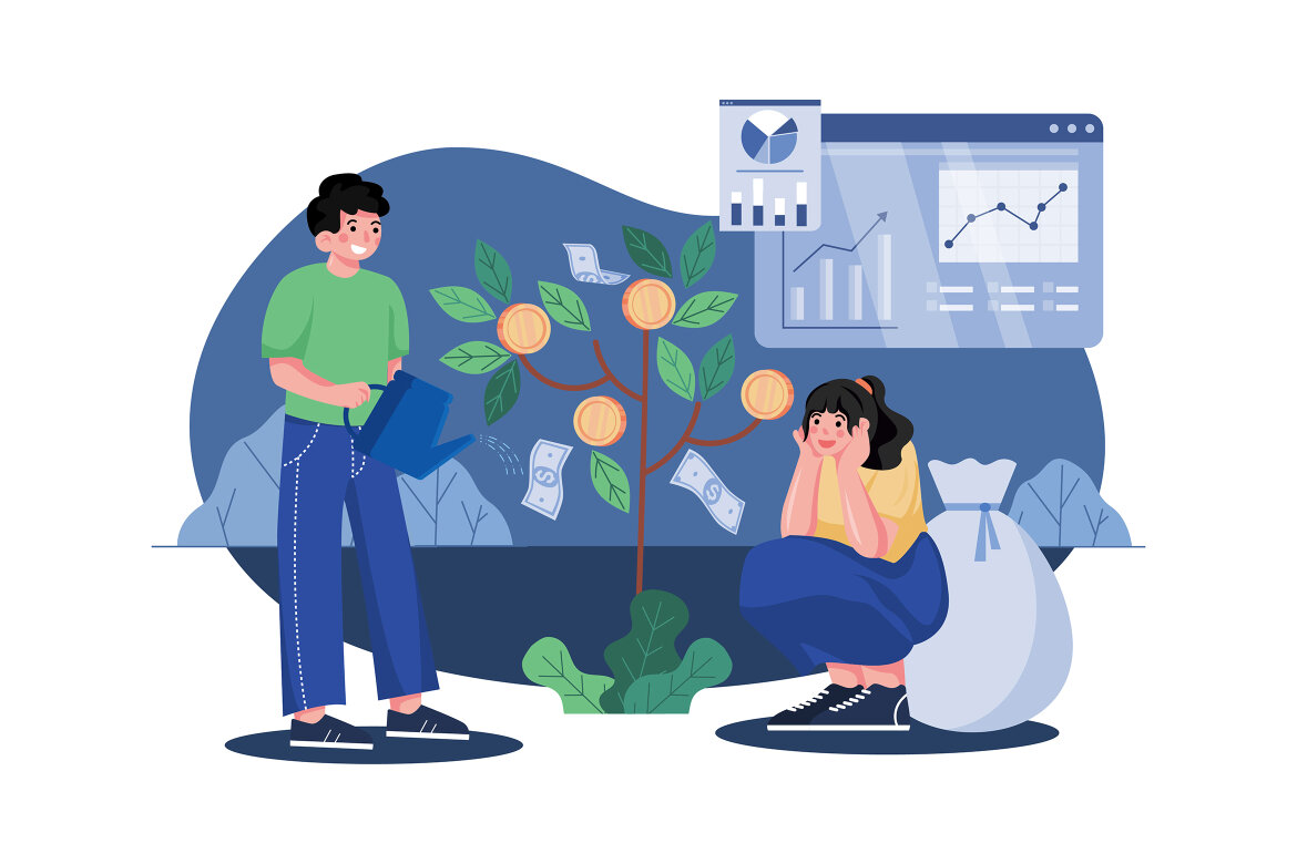 M437_Cryptocurrency FREE Illustration Pack - view 5