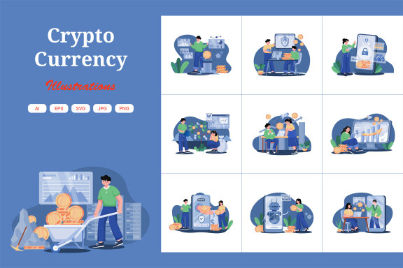 M437_Cryptocurrency FREE Illustration Pack