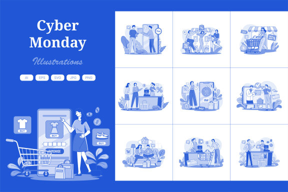 M656_Cyber Monday FREE Illustration Pack