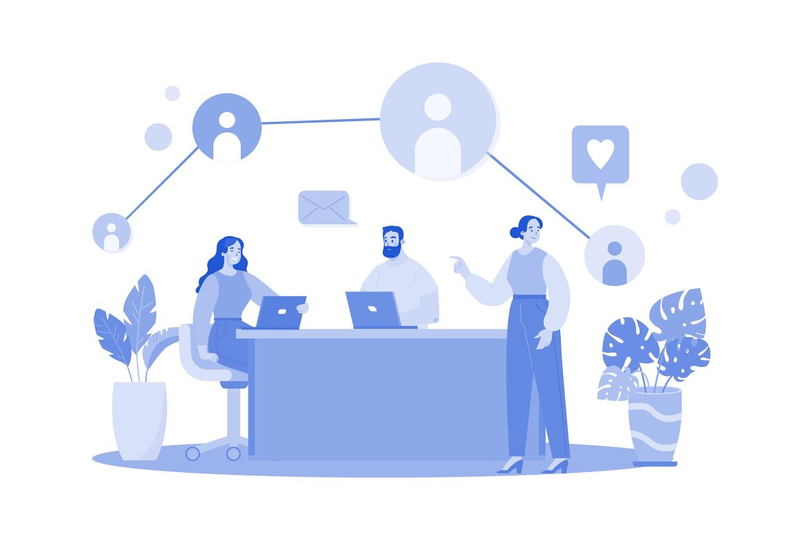 M643_Business Teamwork FREE Illustration Pack - view 9