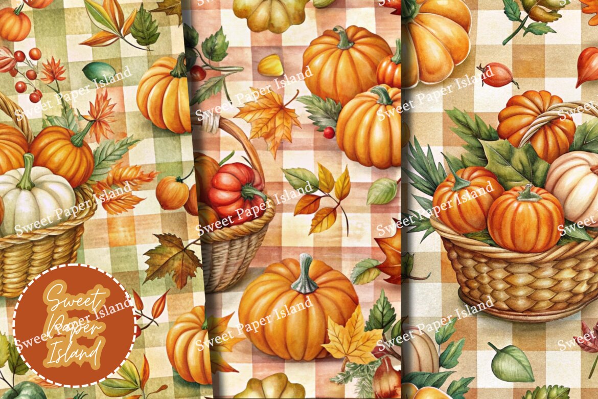 6 FREE Digital Papers - Happy Harvest Season! - view 3