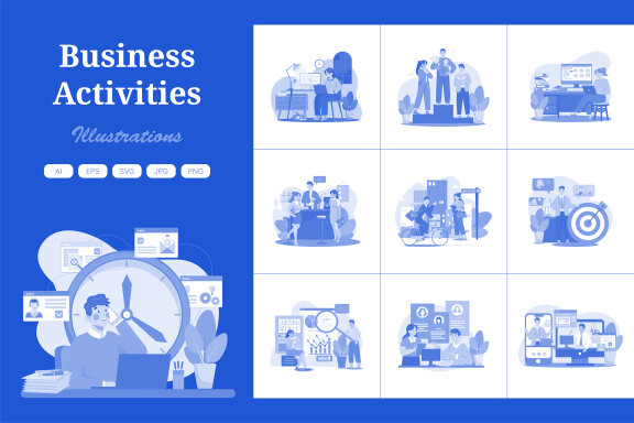 M552_Business Activities FREE Illustration Pack 2