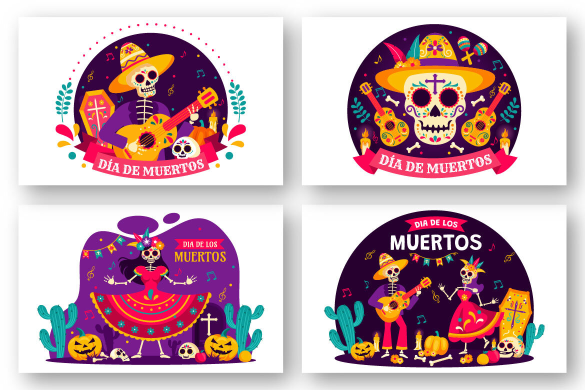 13 Dia de Muertos FREE Illustrations - view 4