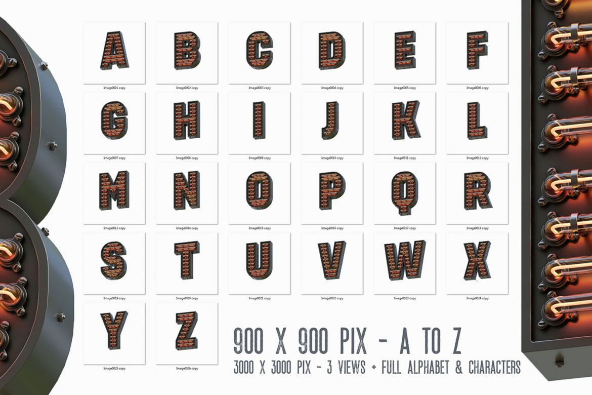 Free Marquee 3D Lettering alternate