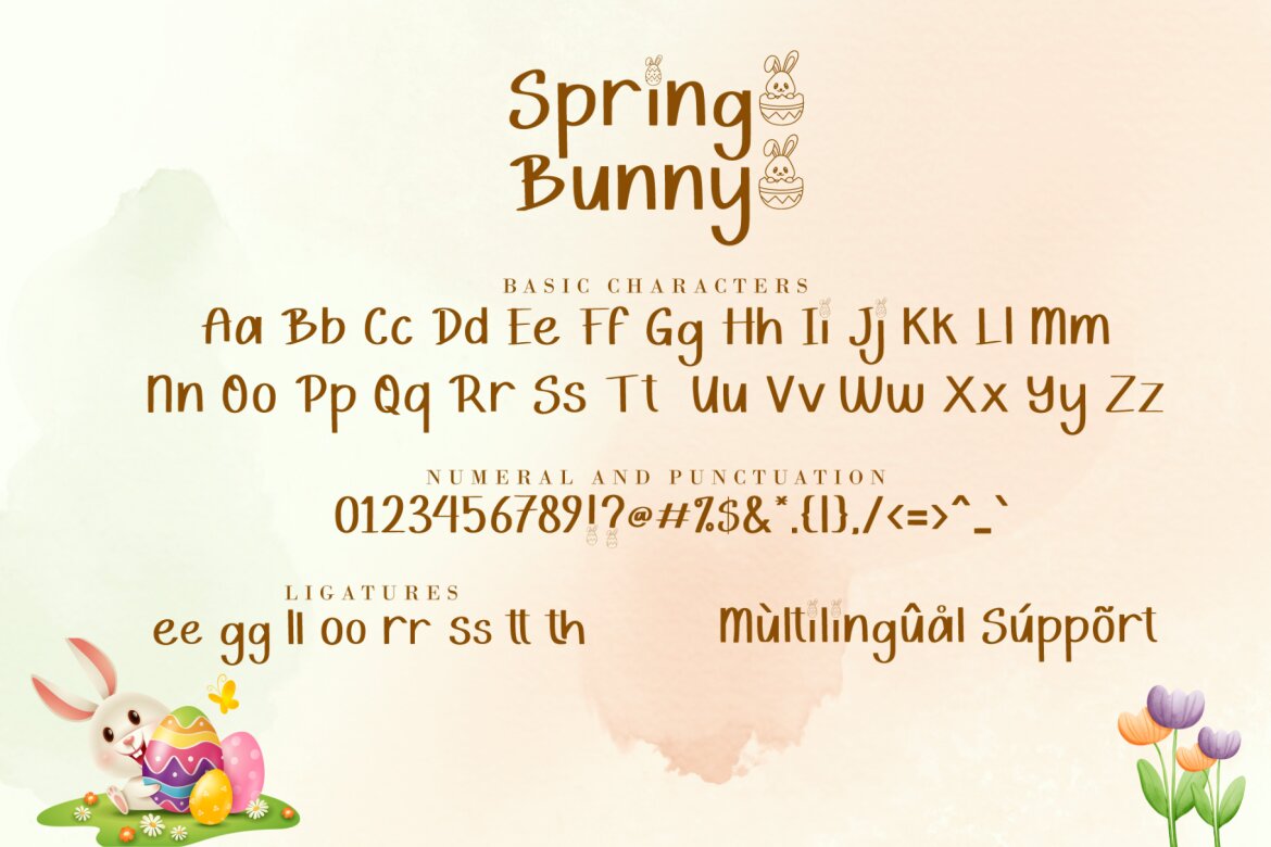 Spring Bunny FREE Font - view 8