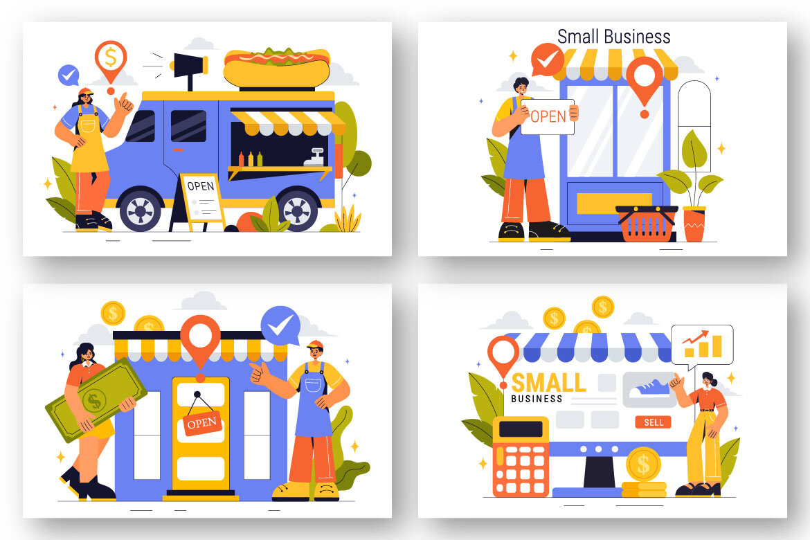 9 Small Business FREE Vector Illustrations - view 3