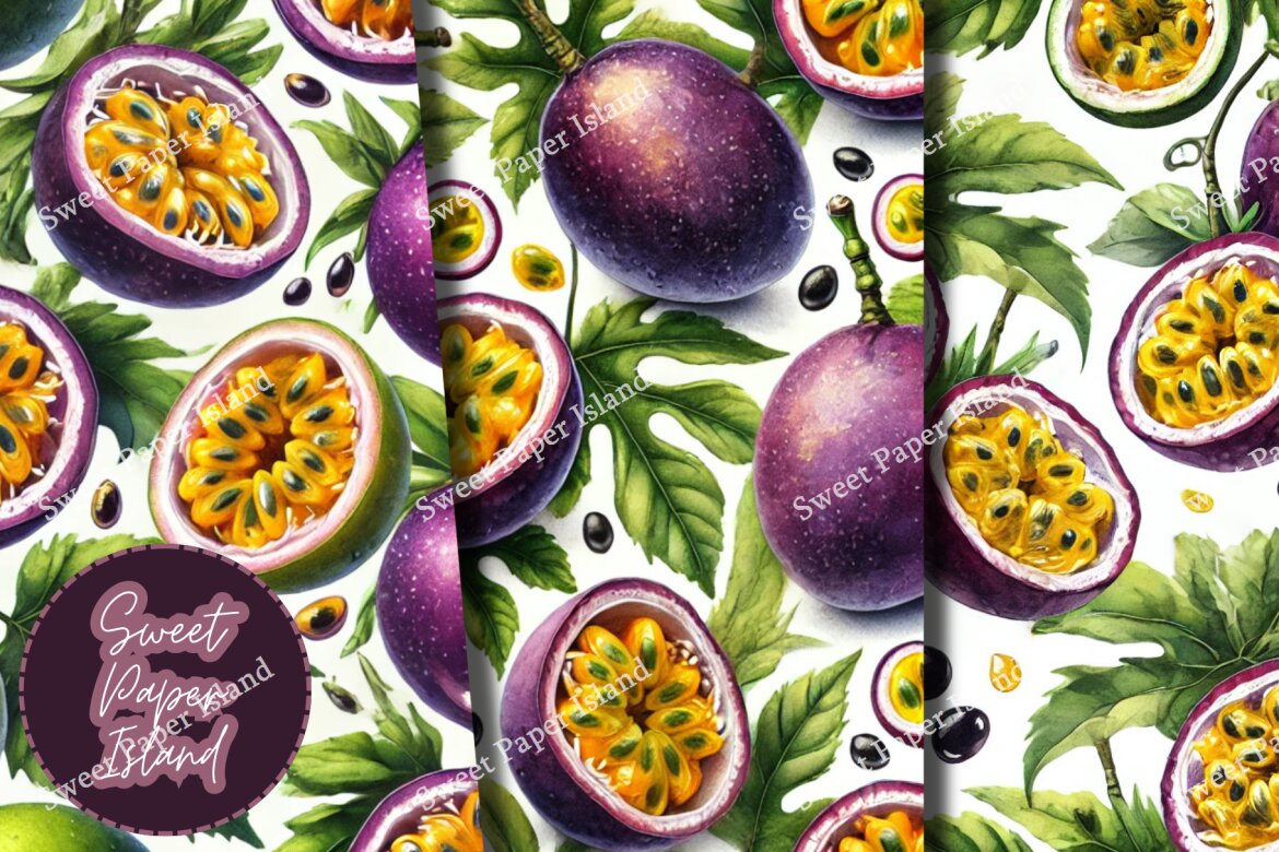 6 FREE Digital Papers - Passion Fruit - view 3