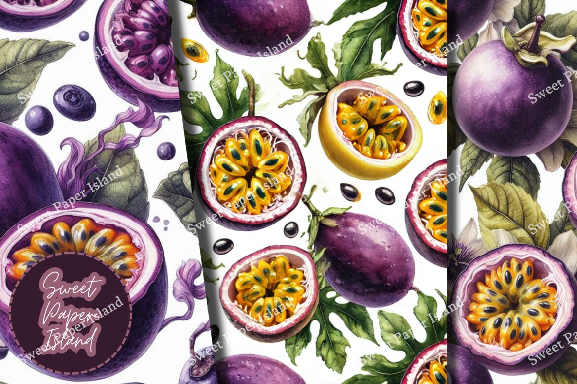 6 FREE Digital Papers - Passion Fruit alternate