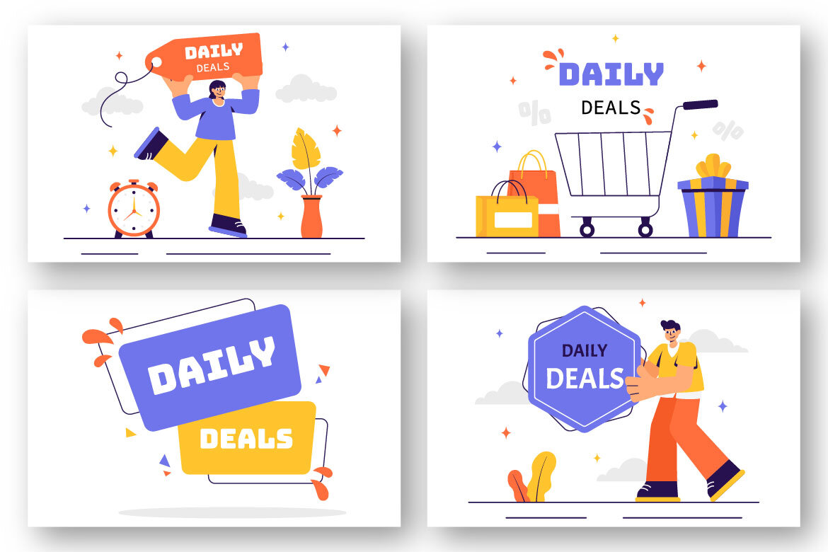 11 Daily Deals FREE Illustrations - view 3
