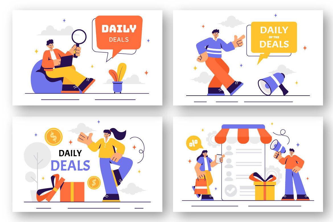 11 Daily Deals FREE Illustrations - view 2