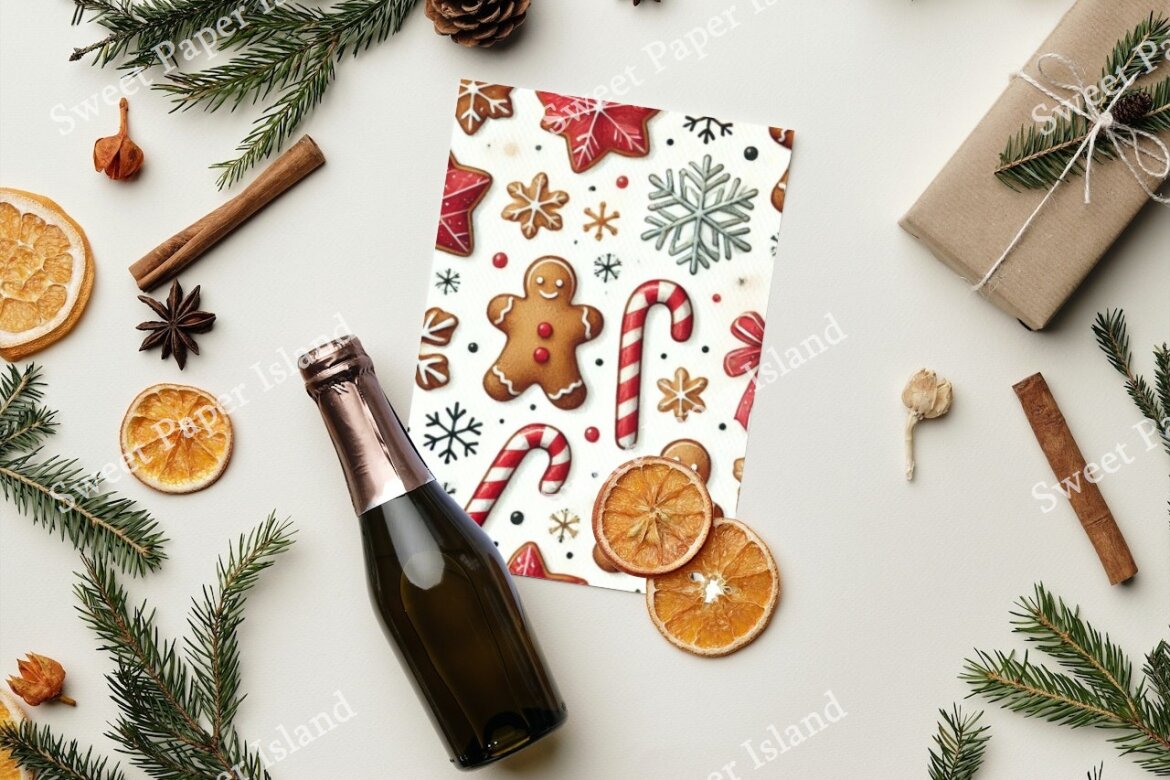 6 FREE Digital Papers - Christmas Cookie Party - view 6