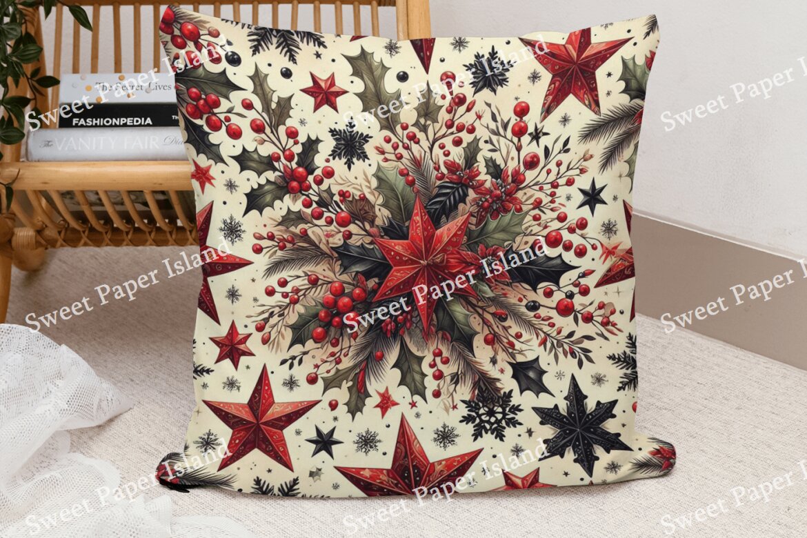 6 FREE Digital Papers - Red Christmas Eve alternate