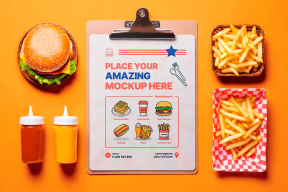 Free Menu Mockup