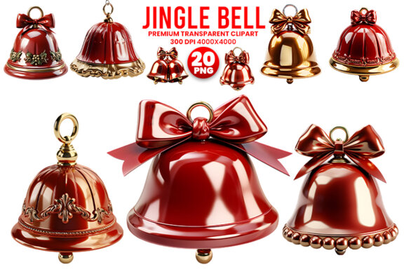 3d Christmas Jingle Bell Clipart Free PNG