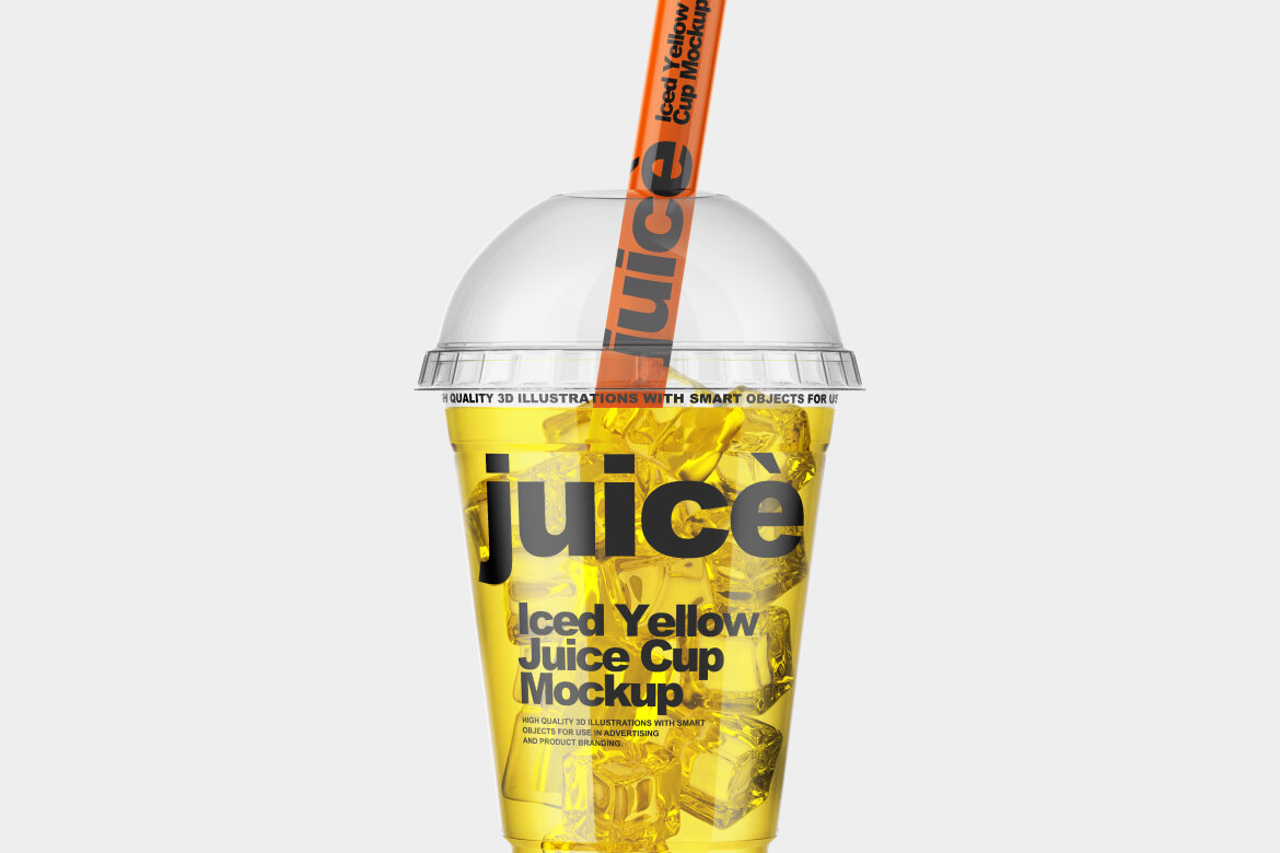 Iced  Juice Plastic Cup FREE Mockup alternate