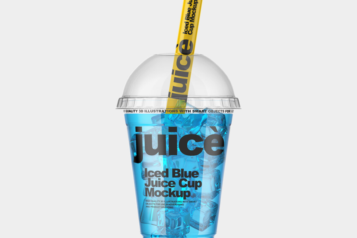 Iced Juice Plastic Cup FREE Mockup - view 3
